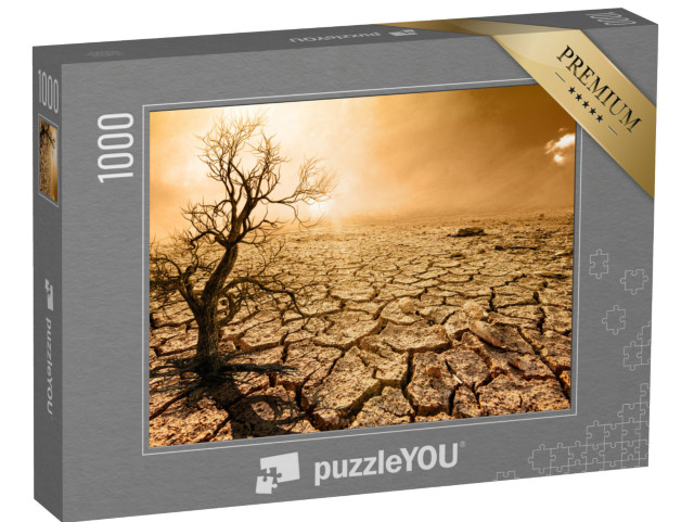 Puzzle 1000 Teile „Globale Erwärmung, Dürre, Austrocknung, tote Bäume“