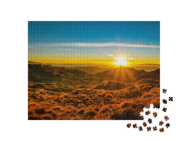Puzzle 1000 Teile „Mt. Giluwe und die umliegenden Hügel in Papua-Neuguinea“