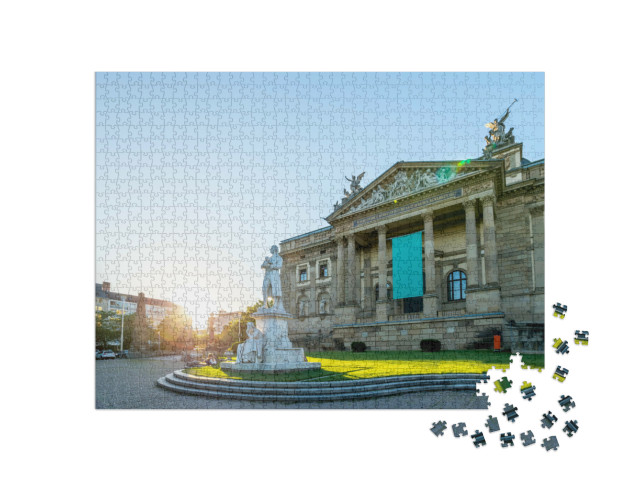 Puzzle 1000 Teile „Das Theater in Wiesbaden“