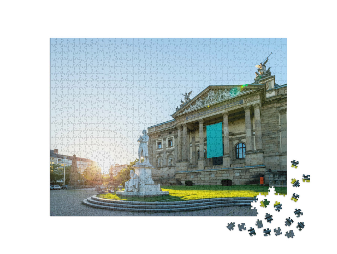 Puzzle 1000 Teile „Das Theater in Wiesbaden“