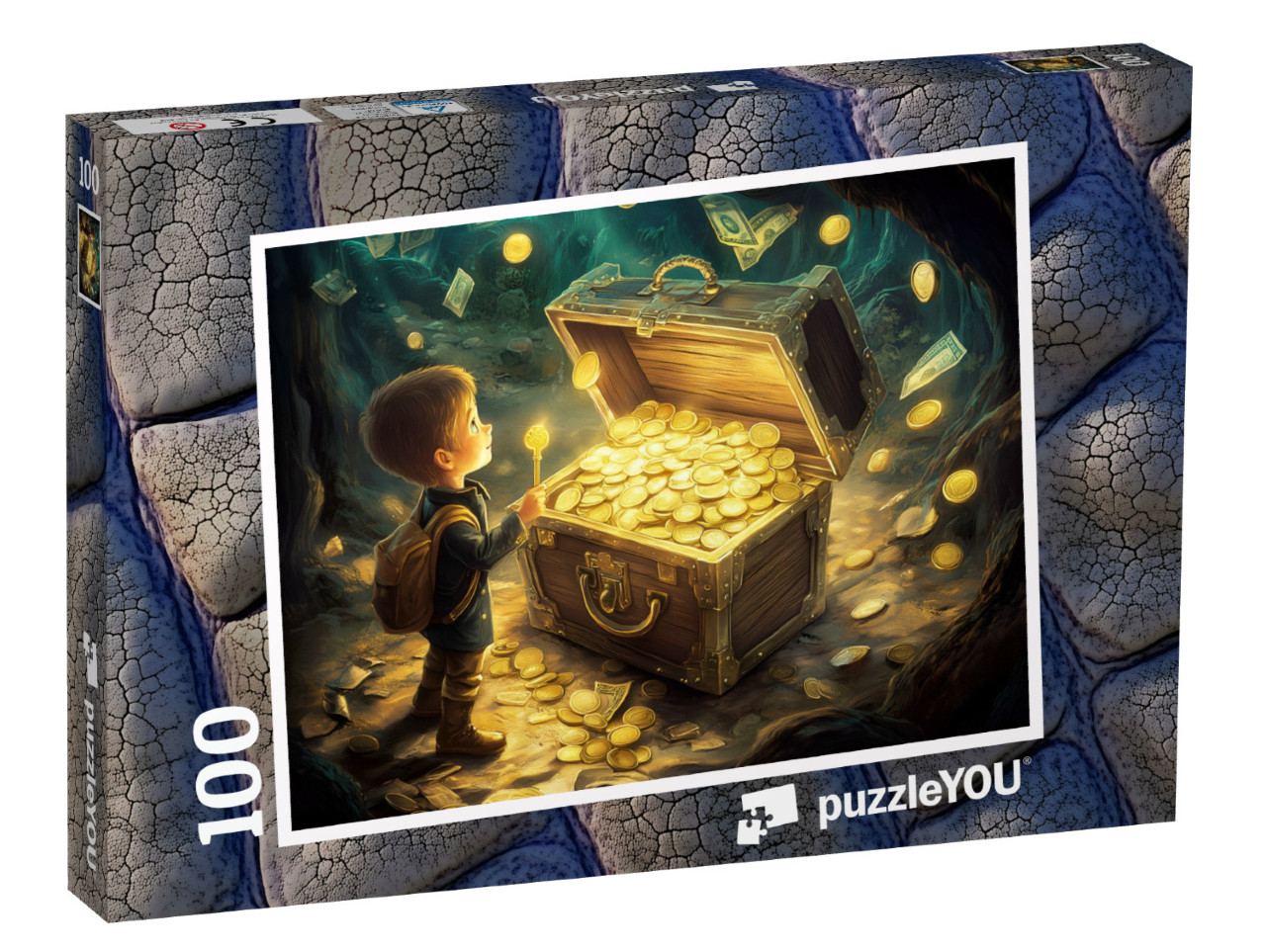 Puzzle 100 Teile „Der magische Schatzfund“