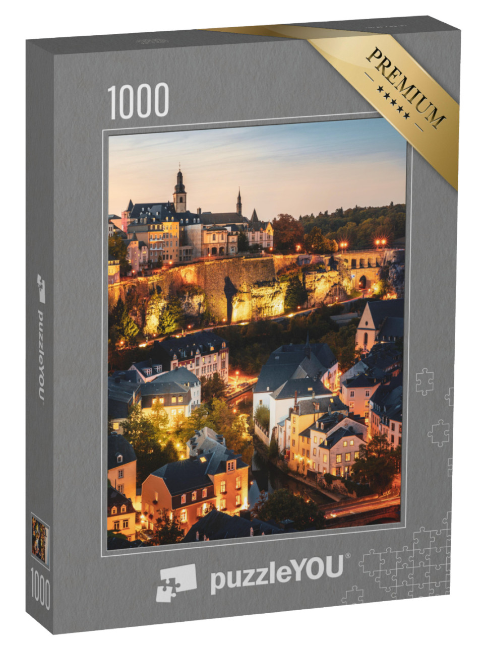 Puzzle 1000 Teile „Wunderschöner Blick über die Altstadt von Luxemburg“