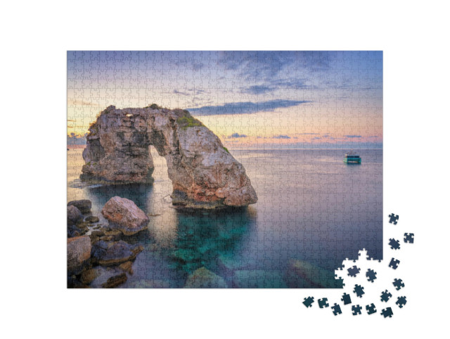 Puzzle 1000 Teile „Es Pontas auf Mallorca mit Boot“