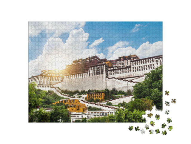 Puzzle 1000 Teile „China Tibet Lhasa Potala-Palast, ehemalige Residenz des Dalai Lama“