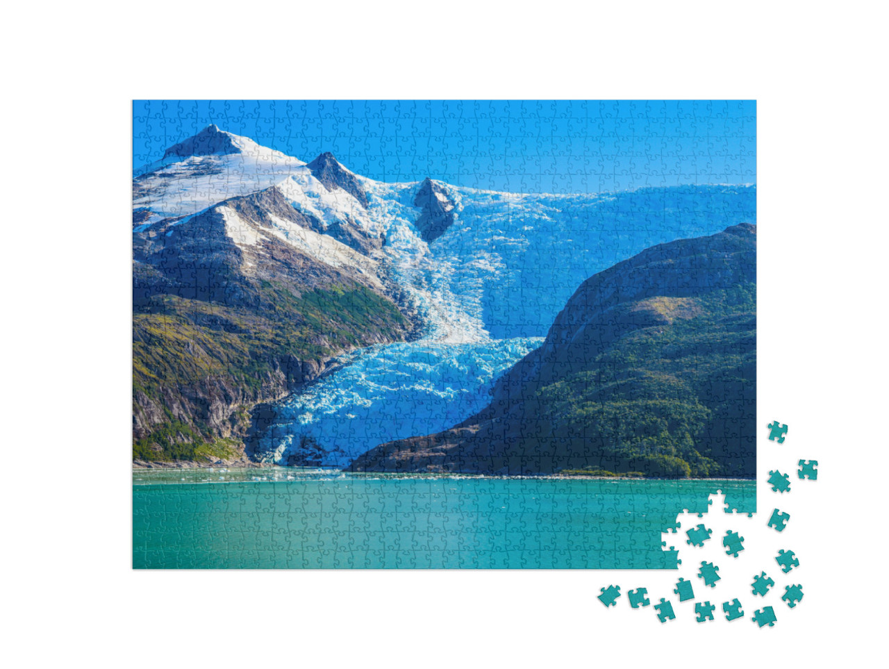 Puzzle 1000 Teile „Gletscher an der  Südküste Chiles“