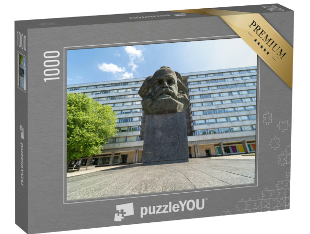Puzzle 1000 Teile „Denkmal von Karl Marx, Chemnitz, Deutschland“