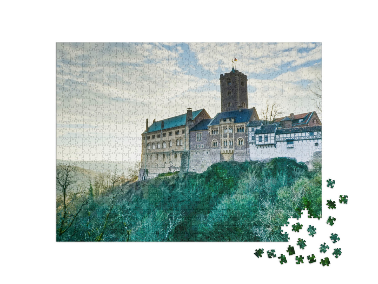 Puzzle 1000 Teile „Wartburg, Eisenach, UNESCO-Weltkulturerbe“