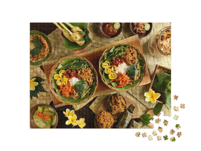 Puzzle 1000 Teile „Nasi Campur Bali mit Reis“