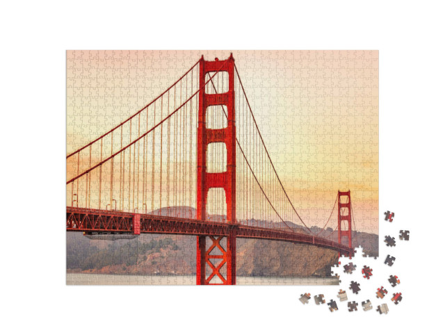 Puzzle 1000 Teile „Golden Gate Bridge in San Francisco, Kalifornien, USA“