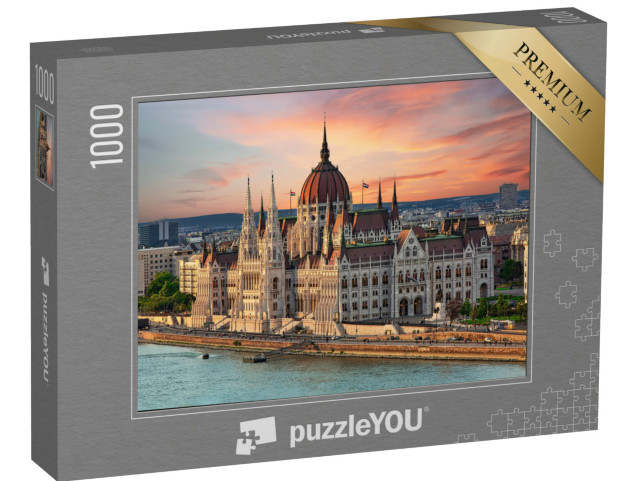 Puzzle 1000 Teile „Schönes Gebäude des Parlaments in Budapest, beliebtes Reiseziel“