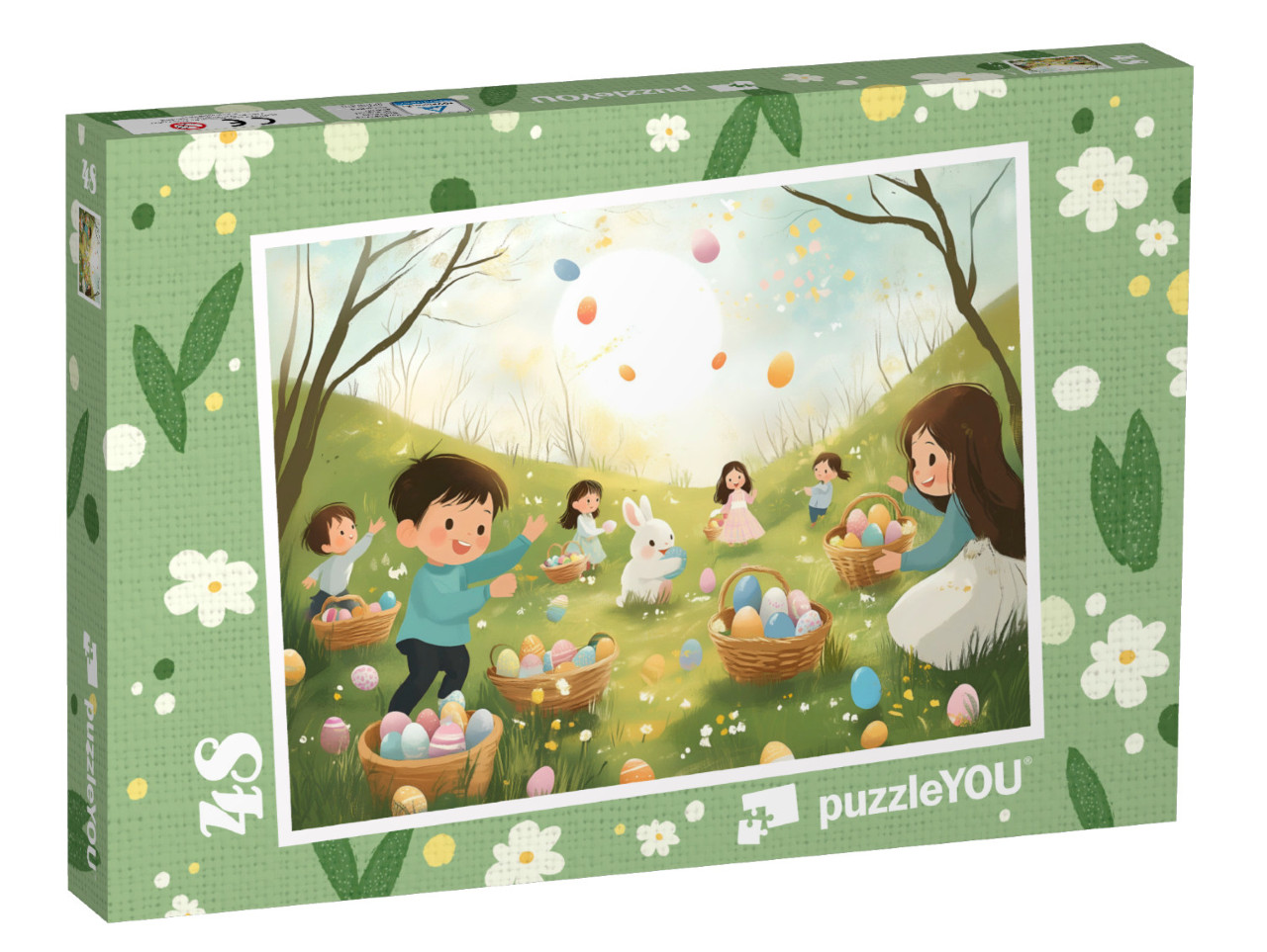 Puzzle 48 Teile „Osterei-Zauber im Frühling“