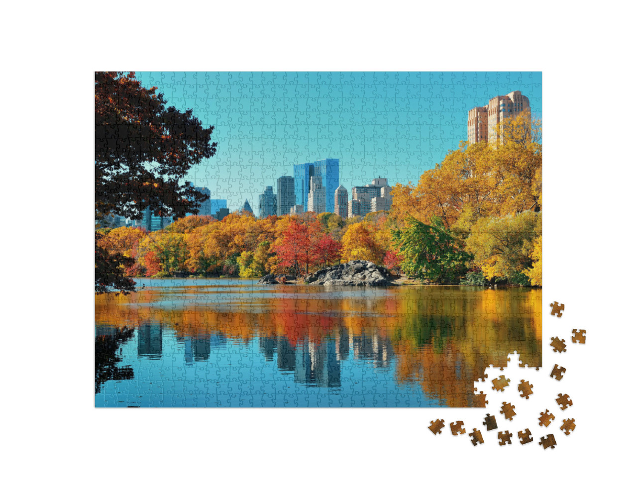 Puzzle 1000 Teile „Herbstlicher Central Park, Manhattan, New York City“