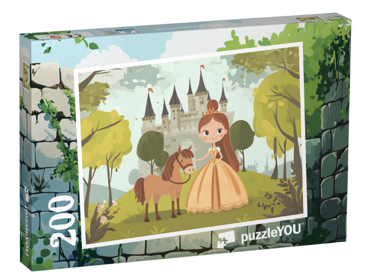 Puzzle 200 Teile „Prinzessin und ihr Traumpferd“