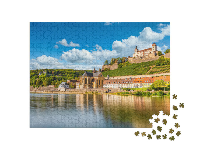 Puzzle 1000 Teile „Festung Marienberg am Main in Würzburg, Bayern, Deutschland“