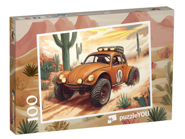 Puzzle 100 Teile „Offroad Wüstenreally rockt“