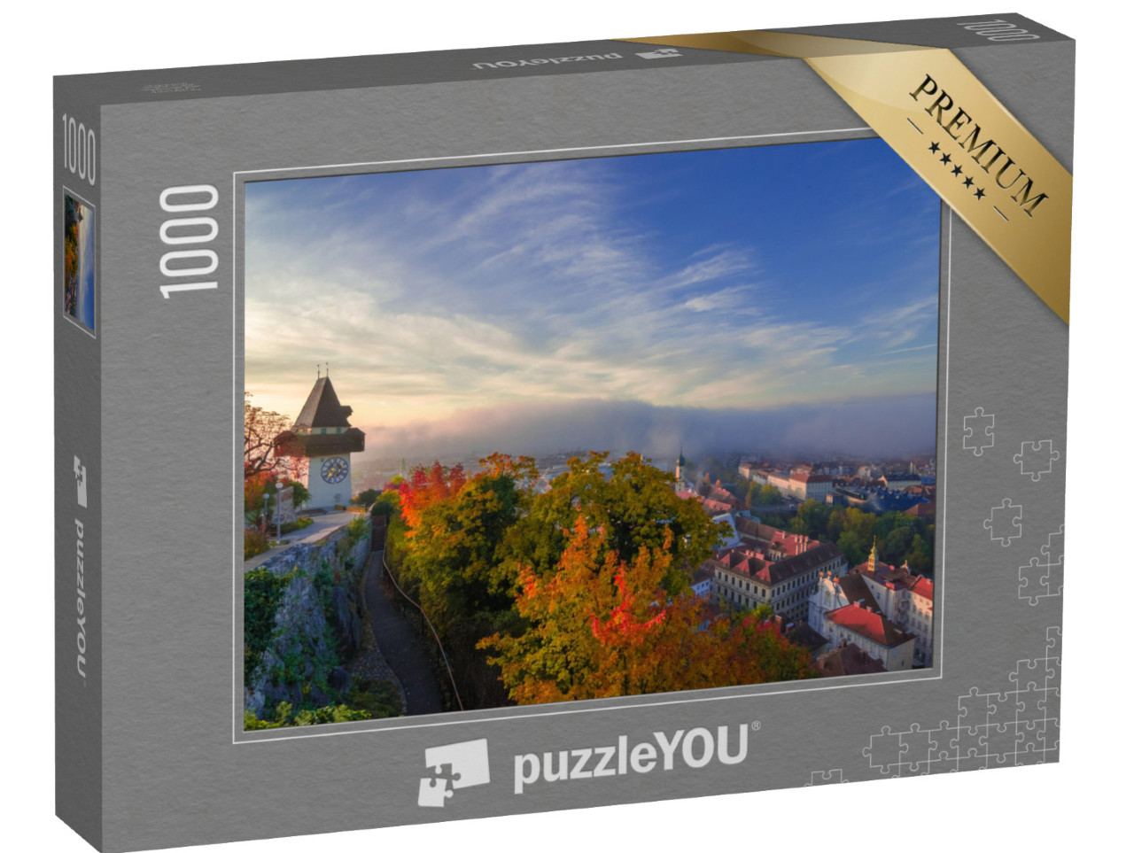 Puzzle 1000 Teile „Grazer Uhrturm auf dem Schloßberg, Österreich“