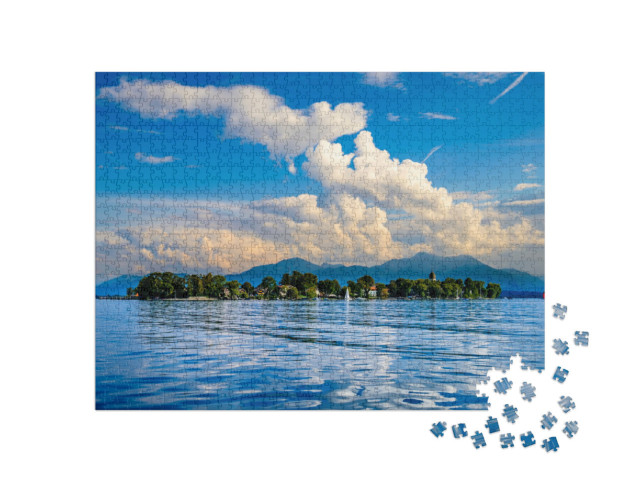 Puzzle 1000 Teile „Berühmte Fraueninsel auf dem Chiemsee, Bayern“