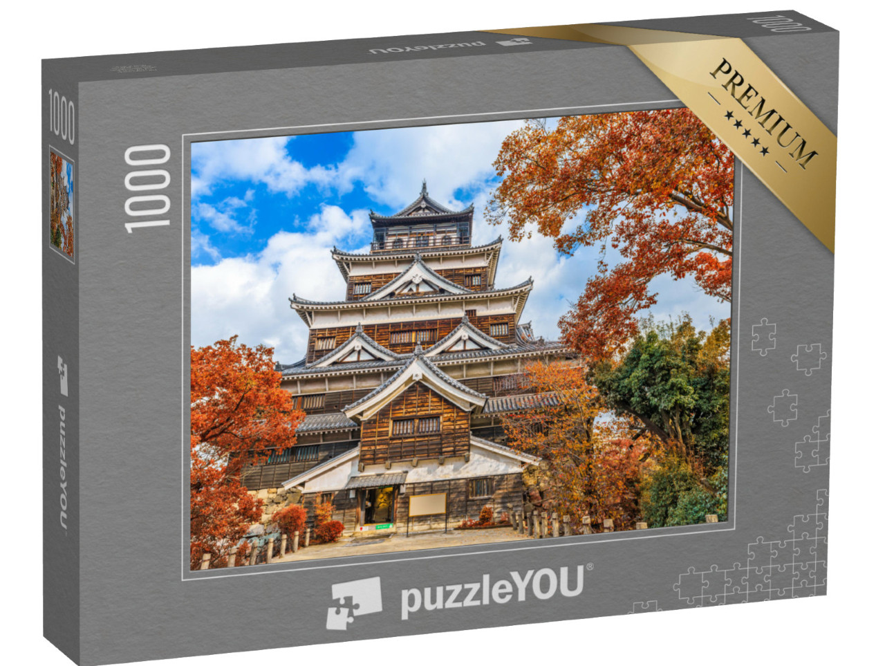 Puzzle 1000 Teile „Schloss Hiroshima in Hiroshima, Japan“