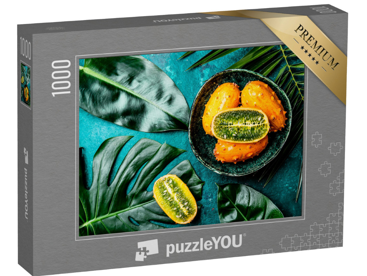 Puzzle 1000 Teile „Kiwano: tropische Frucht mit Schale“
