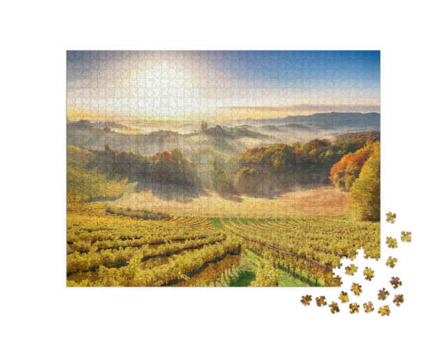 Puzzle 1000 Teile „Traumhafte Weinbergslandschaft in der Südsteiermark“