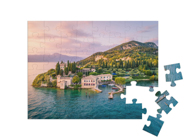 Puzzle 48 Teile „Punta San Vigilio am Gardasee, Italien“