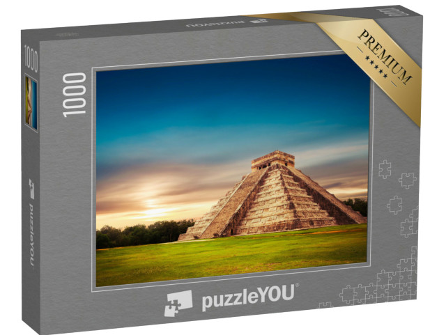 Puzzle 1000 Teile „Tempel von Kukulkan, Pyramide in Chichén Itzá, Yucatan, Mexiko“