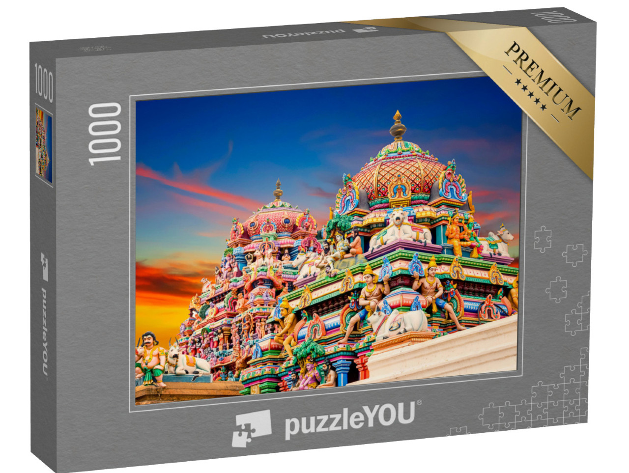 Puzzle 1000 Teile „Kapaleeshwarar-Tempel, Chennai, Tamil Nadu, Südindien“