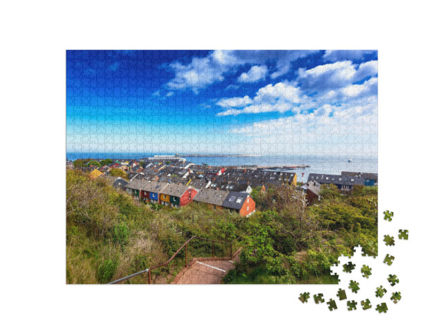 Puzzle 1000 Teile „Fischerdorf auf Helgoland, Deutschland“