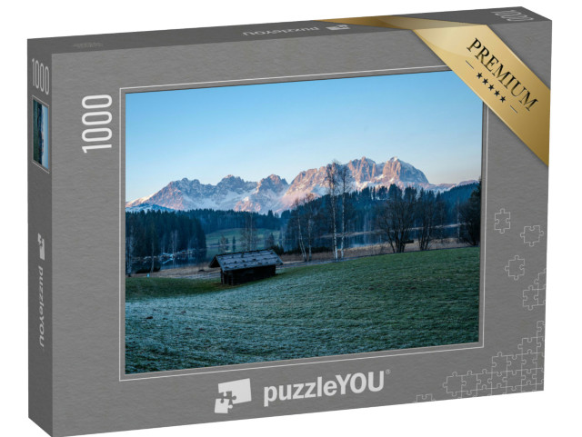 Puzzle 1000 Teile „Schwarzsee mit Blick auf den Wilden Kaiser“