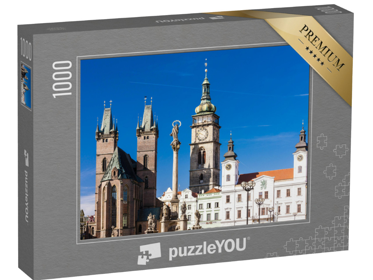 Puzzle 1000 Teile „Großer Platz, Hradec Kralove, Tschechische Republik“