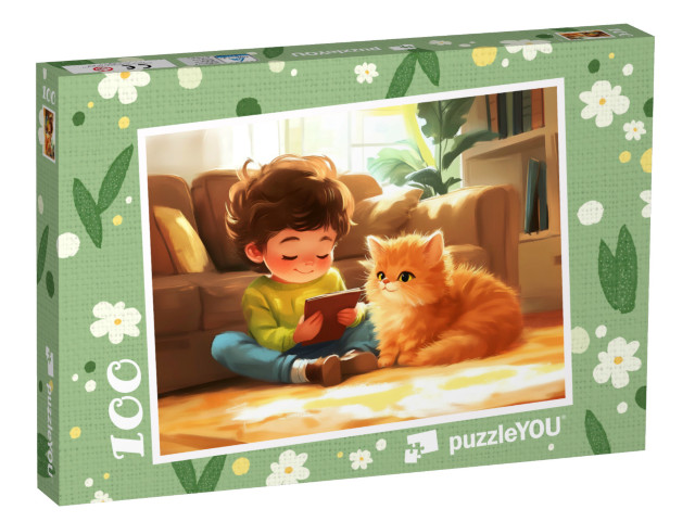 Puzzle 100 Teile „Mein kleiner Kater Toffi“