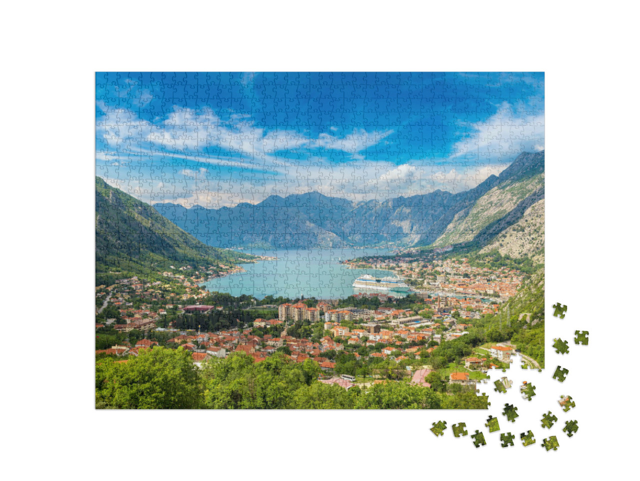 Puzzle 1000 Teile „Kotor im Sommer, Montenegro“