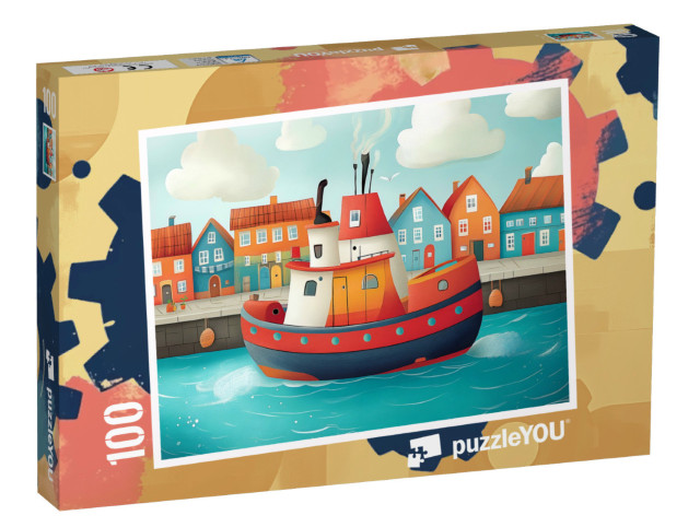Puzzle 100 Teile „Hafen der Fantasie“