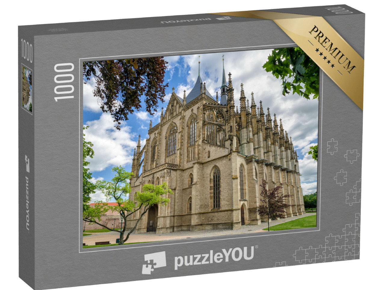 Puzzle 1000 Teile „St. Barbara römisch-katholische Kirche in der Stadt Kutna Hora, Tschechische Republik“