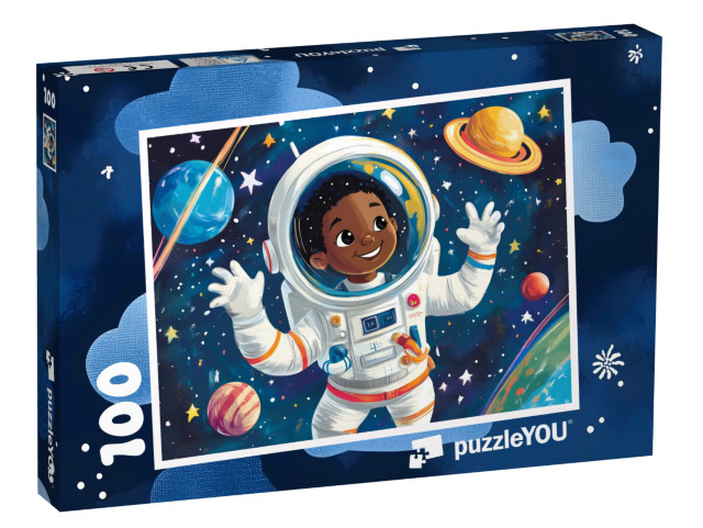 Puzzle 100 Teile „Die kleine Astronautin“