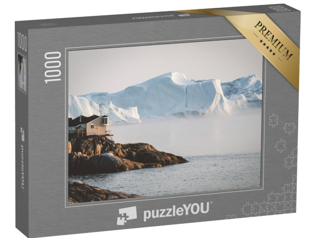 Puzzle 1000 Teile „Ilulissat, arktische Stadt bei Sonnenaufgang, Grönland“