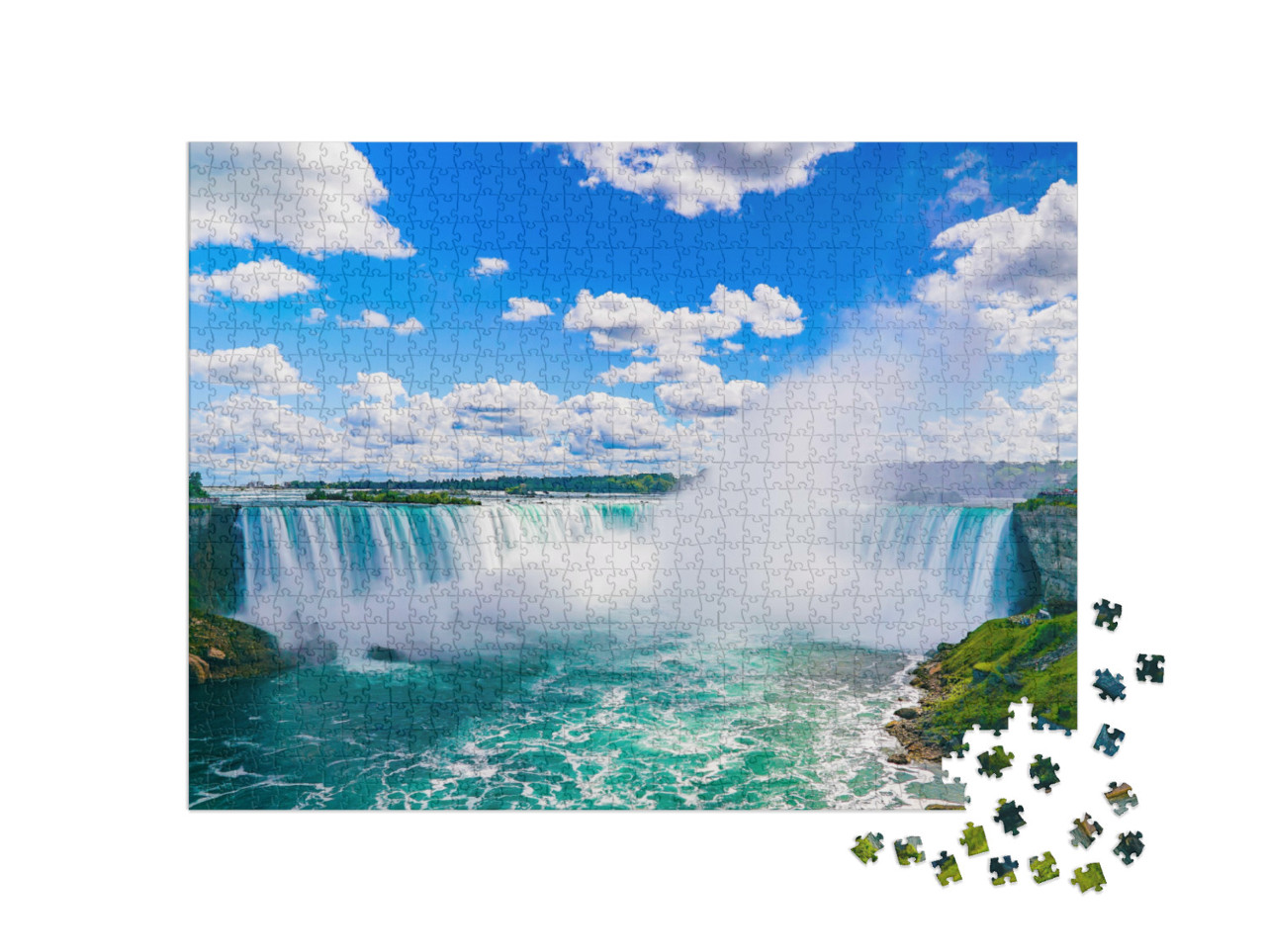 Puzzle 1000 Teile „Die beeindruckenden Niagarafälle sind für ihre Schönheit bekannt“