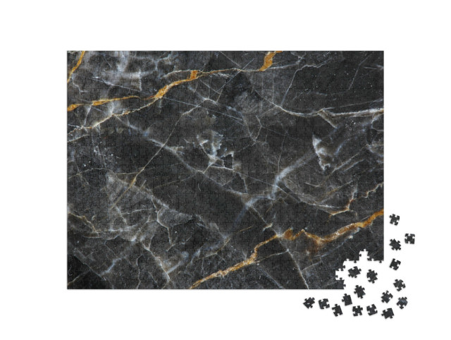 Puzzle 1000 Teile „Dunkelgrauer Marmor“