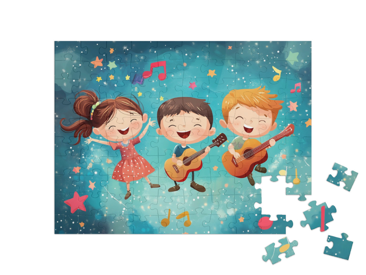 Puzzle 100 Teile „Unser großes Kinderkonzert“