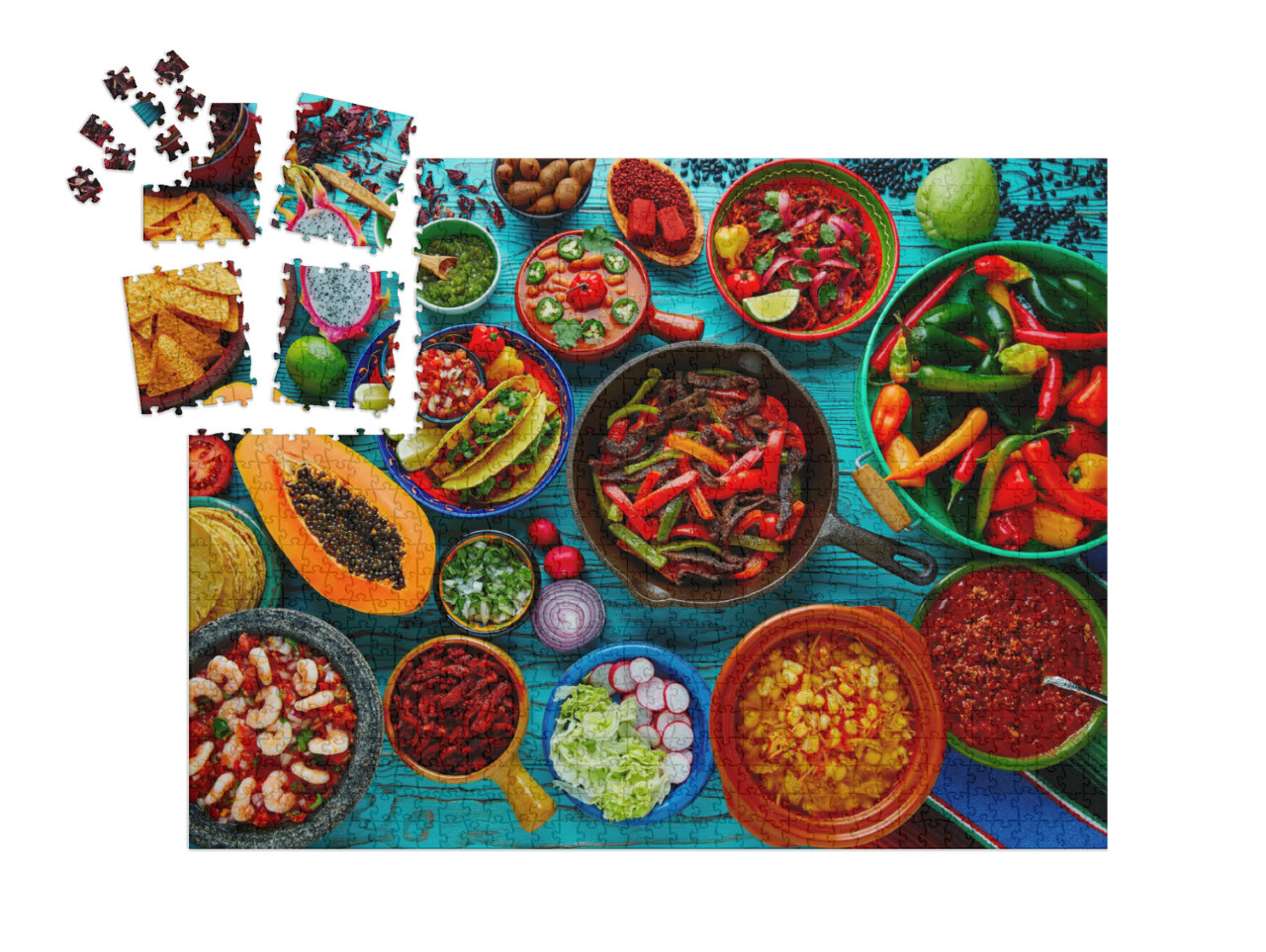 Puzzle „Mexikanisches Essen“ | SMART SORTED® 1000 Teile
