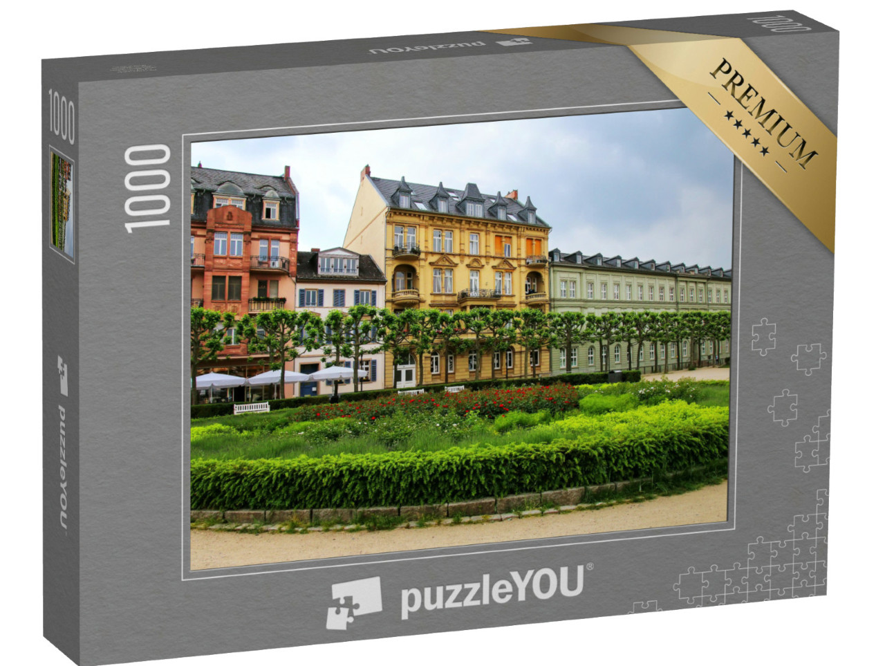 Puzzle 1000 Teile „Wohngebäude am Luisenplatz, Wiesbaden, Deutschland“
