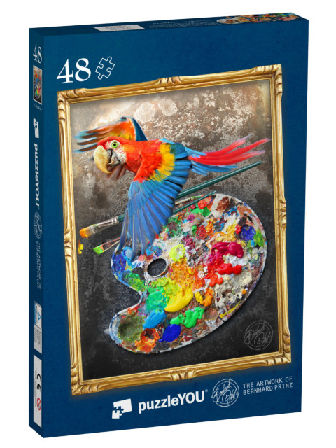 Puzzle 48 Teile „Art Papagei“
