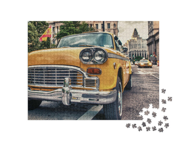 Puzzle 1000 Teile „Altes Taxi: New York“