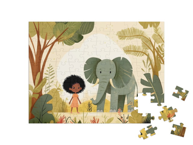 Puzzle 100 Teile „Der kleine Elefant“