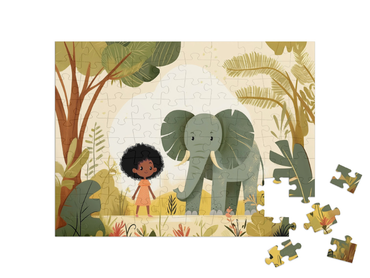 Puzzle 100 Teile „Der kleine Elefant“