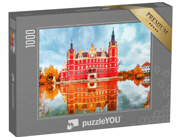 Puzzle 1000 Teile „Park und Schloss Bad Muskau, UNESCO-Weltkulturerbe, Deutschland“
