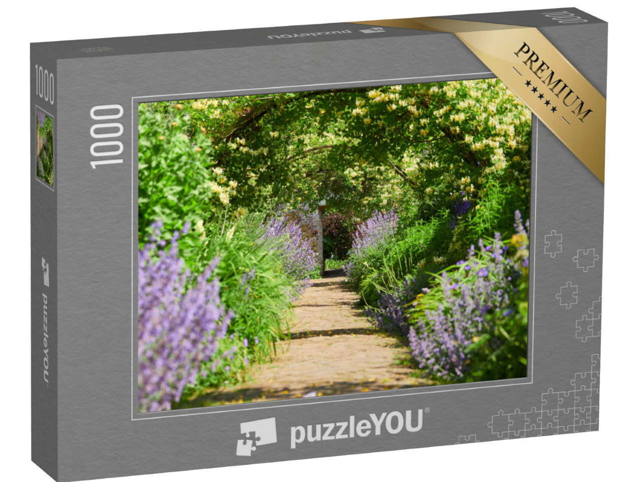 Puzzle 1000 Teile „Gartenweg in einem englischen Landschaftsgarten“