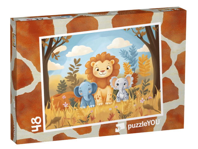 Puzzle 48 Teile „Tierische Freunde“