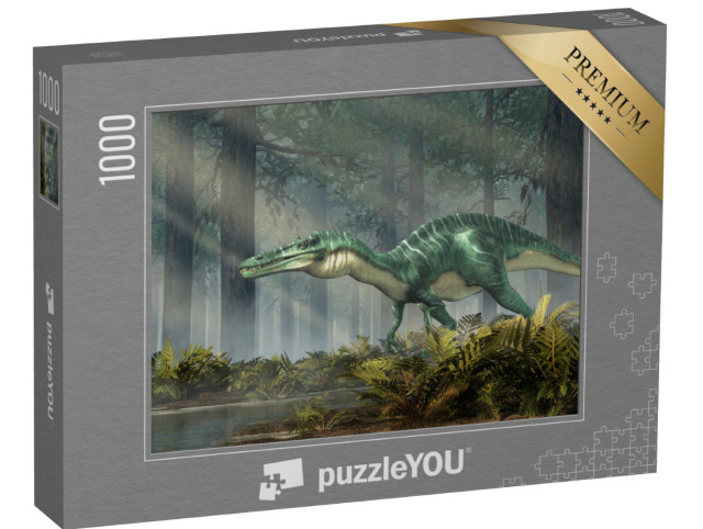 Puzzle 1000 Teile „Suchomimus, ein Dinosaurier der Kreidezeit, 3D-Illustration“