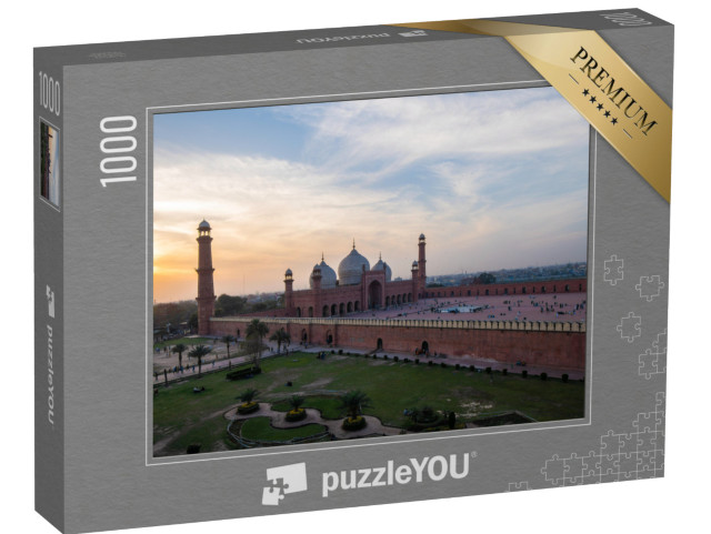 Puzzle 1000 Teile „Ruhige Abendstimmung an der Badshahi Moschee in Lahore, Pakistan“